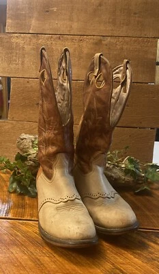 BOTAS VAQUERAS BOULET PARA HOMBRE ALTAS BUCKAROO 10.5 E COÑAC BULLHIDE PIE #2042 Buenas Foto 1 de 4