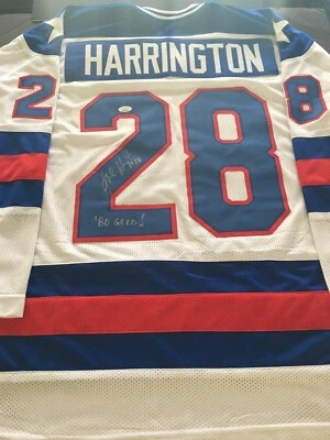JOHN HARRINGTON AUTOGRAPHED  1980 OLYMPIC JERSEY  J.S.A. AUTHENTICATED - Image 1 of 4