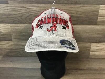 RARE Alabama Crimson Tide NATIONAL Champions Denim & Red 2020 Cap Hat NEW K1 - Image 1 of 4