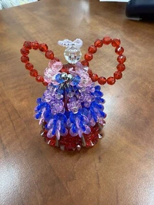 De colección Cuentas de Plástico con Cuentas Hechas a Mano Pasadores de Seguridad Ángel Rosa-Rojo-Azul - Imagen 1 de 6