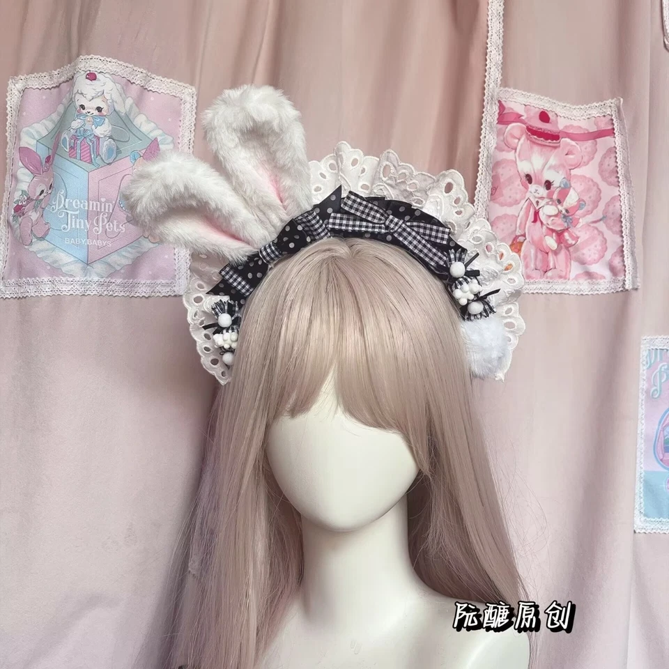 Lolita Headband Maid Strawberries Hair accessories Headwear Japanese - Image 1 of 4