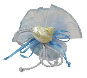 Bomboniere Segnaposto Linea Mare Ogni Occasione Tulle Conchiglia - Imagen 1 de 1