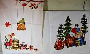 Wichtel Lagerfeuer Pilz Küche Geschirrtuch 100% Baumwolle Etikett Neu 4er Set - Bild 1 von 9