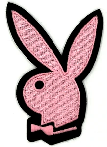 Playboy Bunny rosa bestickt Bügelbild Patch Applikation - Bild 1 von 1