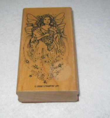 Stampin' Up! - Sello de goma - Ángel - Tamaño grande - Fecha 2002 - Bonito sello Foto 1 de 2