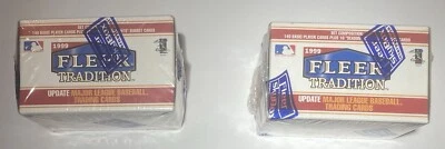 Two 1999 Fleer Tradition Baseball Update Factory Sealed 150 Card Set Box MLB HOF - Image 1 of 4