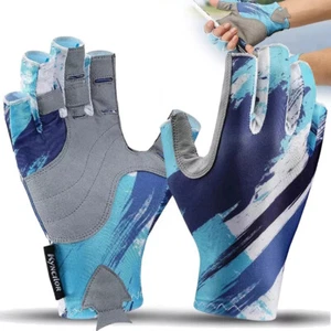 Fishing Gloves UPF50+ UV Protection Breathable Sun Protection Fingerless Gloves - Picture 1 of 15