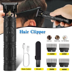 Rechargeable Hair Clipper Black Buddha head Trimmer Cutting Beard Barber Shaving - Picture 1 of 12