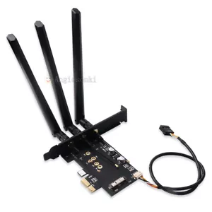 Desk PC WIFI adapter for BCM94360CSAX 4331csa Apple WLAN Card to PCI-e Antenna - Picture 1 of 12