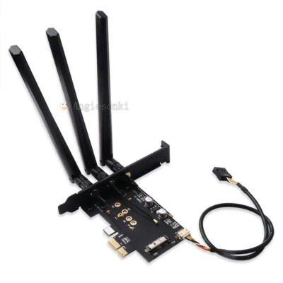 BCM94360CSAX 4331csax Apple WLAN Card to PCI-e 1x 16x Desktop PC Wifi Adapter - Image 1 of 4