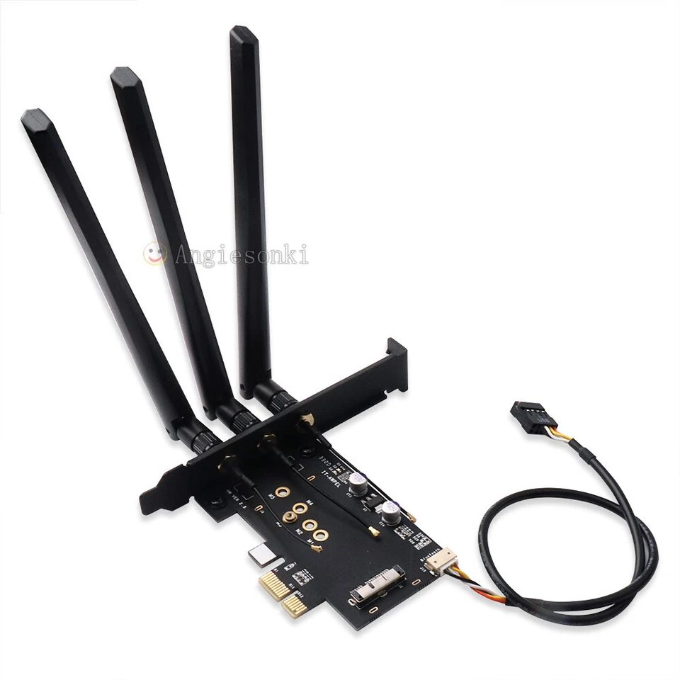 BCM94360CSAX 4331csax Apple WLAN Card to PCI-e 1x 16x Desktop PC Wifi Adapter - Image 1 of 4