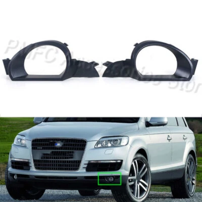 Front Bumper Fog Light Cover Trim Pair For 2007-2009 Audi Q7 Pre-Facelift - Image 1 of 4