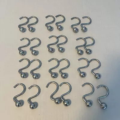 浴室浴帘不锈钢钩重型24件套 — 第 1/2 张图片