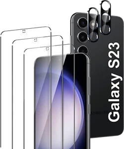 Galaxy S23 5G Screen Protector + Camera Lens Protection Tempered Glass (3+2 Pcs) - Zdjęcie 1 z 12