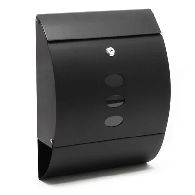 TTCassetta postale di design V18 nera, verniciata a polvere, montaggio a parete - Immagine 1 di 4