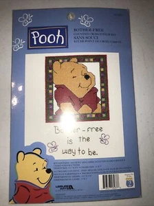 Leisure Arts Counted Cross Stitch Bother - Free Is The Way To Be 113237 Pooh - Picture 1 of 4