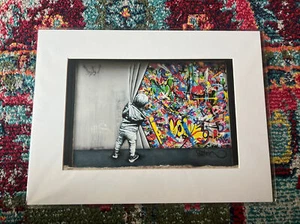 Martin Whatson Behind the Curtain Print Art Basel 18 Matted W COA Wynwood Walls - Picture 1 of 3