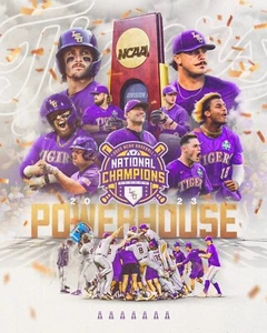 2023 Ncaa Lsu Tigers National Baseball Champions 8x10 STAMPA FOTO - Foto 1 di 1