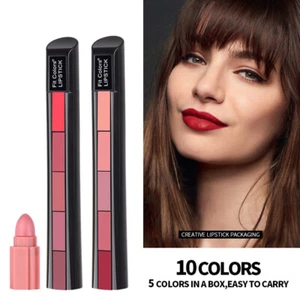 Lápiz Labial 5 en 1 Color Terciopelo Antiadherente Mate Maquillaje Para Lápiz Labial K - Imagen 1 de 14