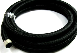 08 AN  All Black Nylon Hose 30R9 Ethanol E85, METHANOL,Compatible 15 FT length  - Picture 1 of 1