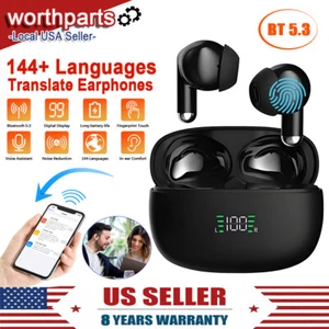 2024 Bluetooth AI Translator Earbuds 144 Languages Real Time Translate Earphones - Picture 1 of 12