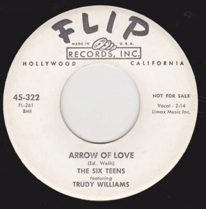 THE SIX TEENS "ARROW OF LOVE "/"WAS IT A DREAM OF MINE"  FLIP-PROMO (VG+) - Picture 1 of 2