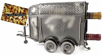 Portabotellas de Vino BRUBAKER 'Remolque para Caballos' - Escultura de Metal de Mesa Foto 1 de 4
