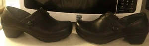 Dansko donna 38. US 7.5-8. Zoccoli Solstice in pelle nera #9815020200 usati - Foto 1 di 12