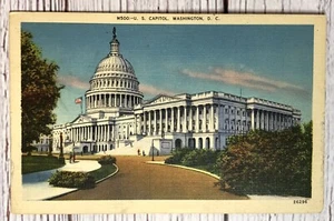 United States Capitol Bldg Washington DC US Vintage 1939 Linen Postcard - Picture 1 of 2