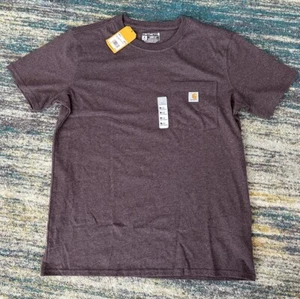 NWT Carhartt Women's Tee Loose Fit Heavyweight Short Sleeve Pocket Brown 103067 - Picture 1 of 5