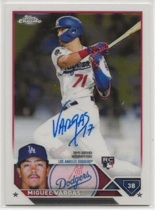 MIGUEL VARGAS 2023 Topps Chrome AUTOGRAPH RC RA-MVA Los Angeles Dodgers - Picture 1 of 2