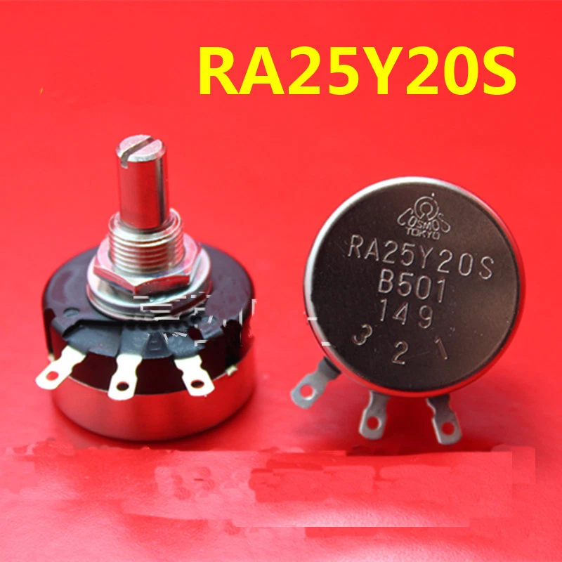 COSMOS RA25Y20S B501 500R OHM 1.2W single coil Wirewound Potentiometer TOCOS - Image 1 of 1