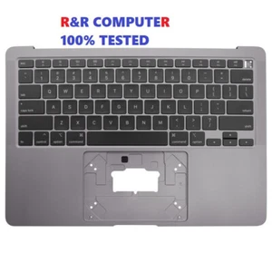 Apple MacBook Air 13" A2179 2020 Palmrest Touchpad Keyboard Space Gray C DENTED - Picture 1 of 5