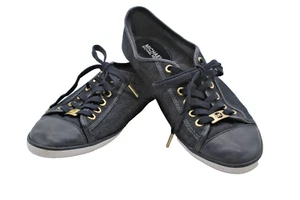Michael Kors Flat Denim Shoes Women's Size 6 Kristy Lace Up Casual Beach - Picture 1 of 8