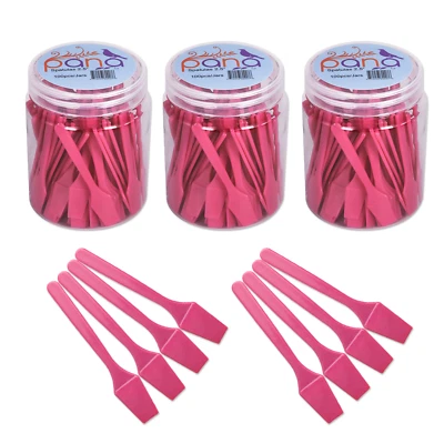 3 Can Pana 2.5" Rosa Mini Plástico Maquillaje Cosmético Máscara Facial Espátulas - Imagen 1 de 3