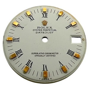 Genuine Rolex Oyster Perpetual Datejust 31mm Roman Dial White & Gold 68273 - Picture 1 of 4