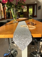 Glitter Fabric Table Runner for Christmas and Wedding Table Glitter Table Cloth