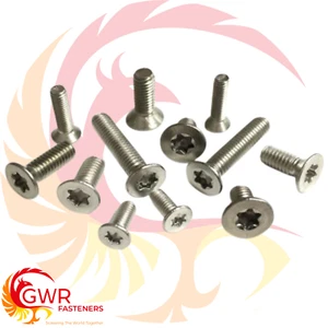 M3 M4 A2 ACERO INOXIDABLE TORX CABEZA PLANA AVELLANADA SEIS LÓBULOS TORNILLOS DE MÁQUINA - Imagen 1 de 13