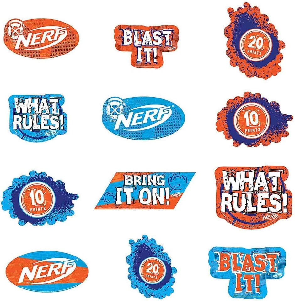 Nerf Ball Sports Games Kids Birthday Party Decoration Value Pack Cutouts - Image 1 of 1