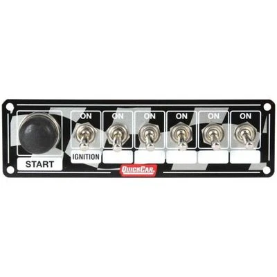 Panel de interruptores de montaje en tablero Quickcar Racing Products 50-165 6-7/8 pulgadas x 2 pulgadas Foto 1 de 3