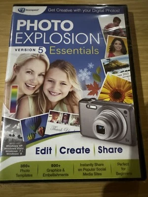 Photo Explosion V5 Essentials PC Software Edit Create Share New - Image 1 of 2