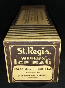 Vintage 1940er St. Regis drahtloser Eisbeutel oder Kappe Eisbeutel Größe 9 neu im Karton - Bild 1 von 6