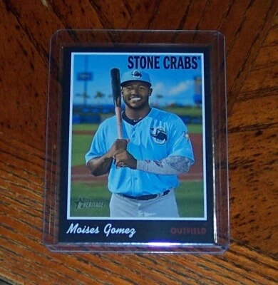 2019 TOPPS HERITAGE MINORS #4 - MOISES GOMEZ BLACK 23/50 - Image 1 of 3