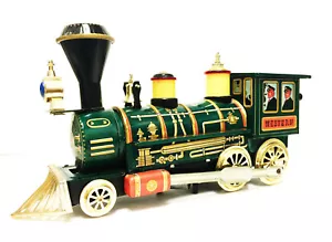 VINTAGE BATTERIEBETRIEBENE MYSTERY ACTION NEUE WESTERN SONDERLOK BLECHBAHN - Bild 1 von 12