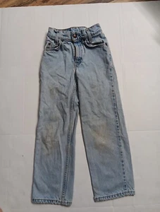 Vintage Levis 550 Jeans Youth 8 Blue  Slim Boys Light Wash Denim Orange Tag - Picture 1 of 9