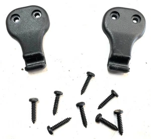 Jeep TJ Sun Visor Support Clip Hook Pair Mounting screws black 97-02 Wrangler! - Bild 1 von 2