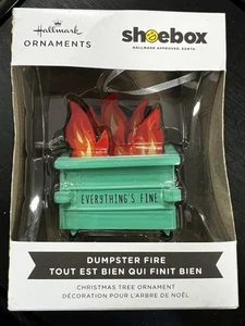 NEW - DUMPSTER FIRE EVERYTHING'S FINE Ornament - Hallmark Shoebox - Picture 1 of 2