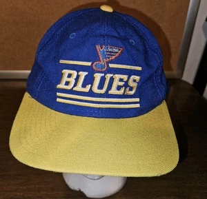 Vintage 90s St Louis Blues NHL Snapback Starters Hat Cap The Game Hockey USED - Bild 1 von 4