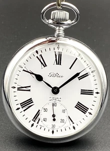 🇨🇭 Reloj Bolsillo SUIZO PERSEO De Colección Ferrocarril FS Tren Conductor Unitas 6497 M - Imagen 1 de 16