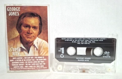 Vintage 1987 Original George Jones Super Hits Cassette Tape 80's Country Music - Image 1 of 4